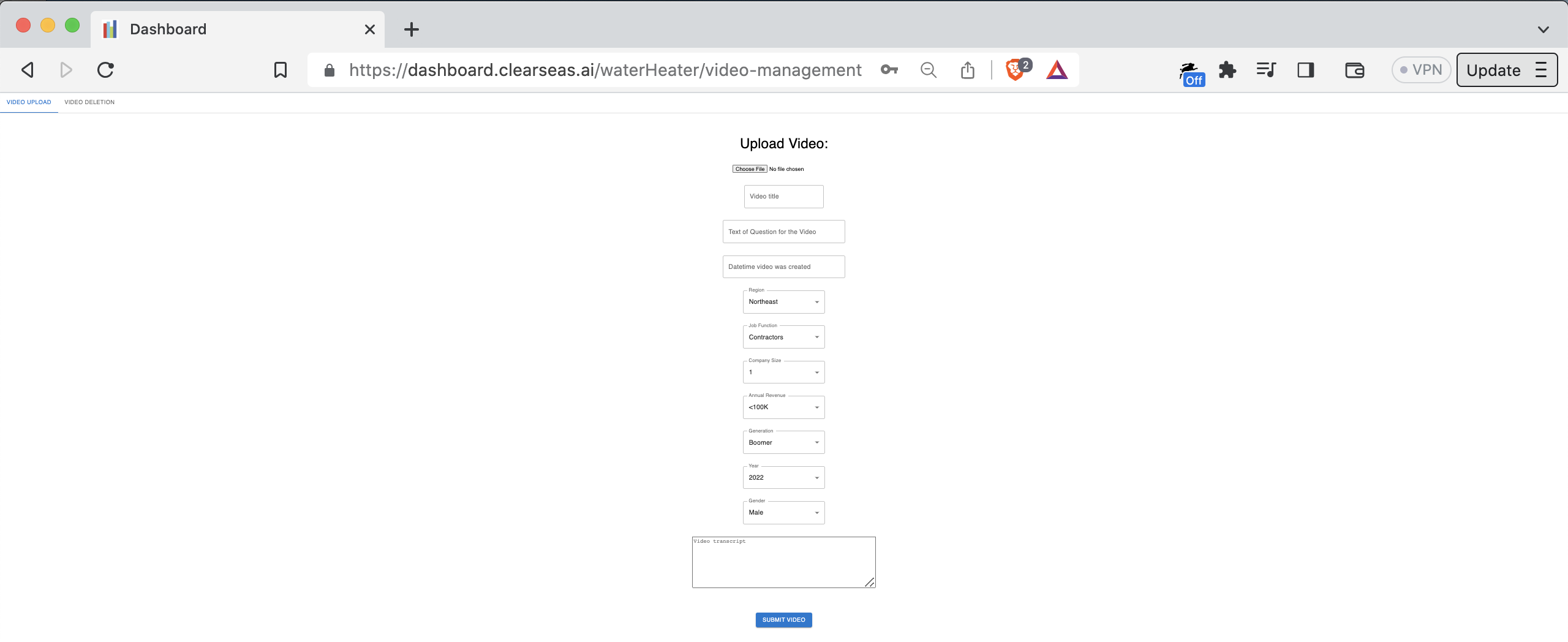 Water heater video upload page.png